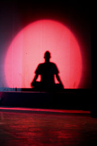 A peaceful meditation silhouette